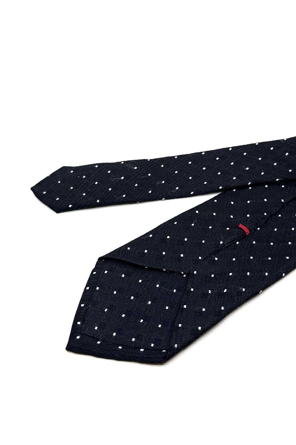 Sorrento Style Siyah Nokta Desen İtalyan İpek Kravat İK1729