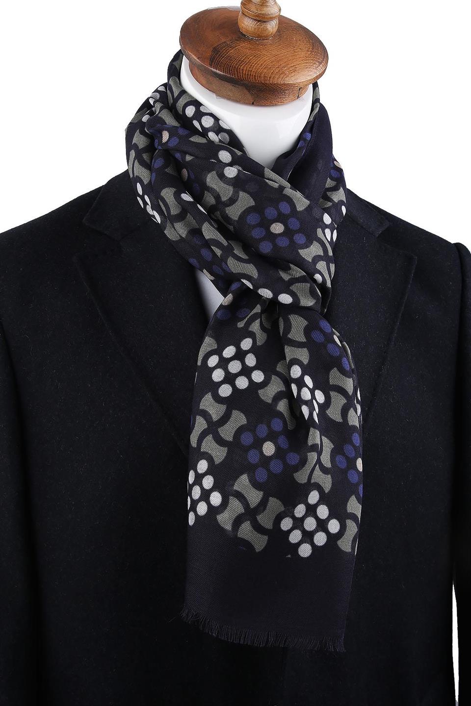 Spring Style Lacivert İtalyan Modal Kaşkol MDL04