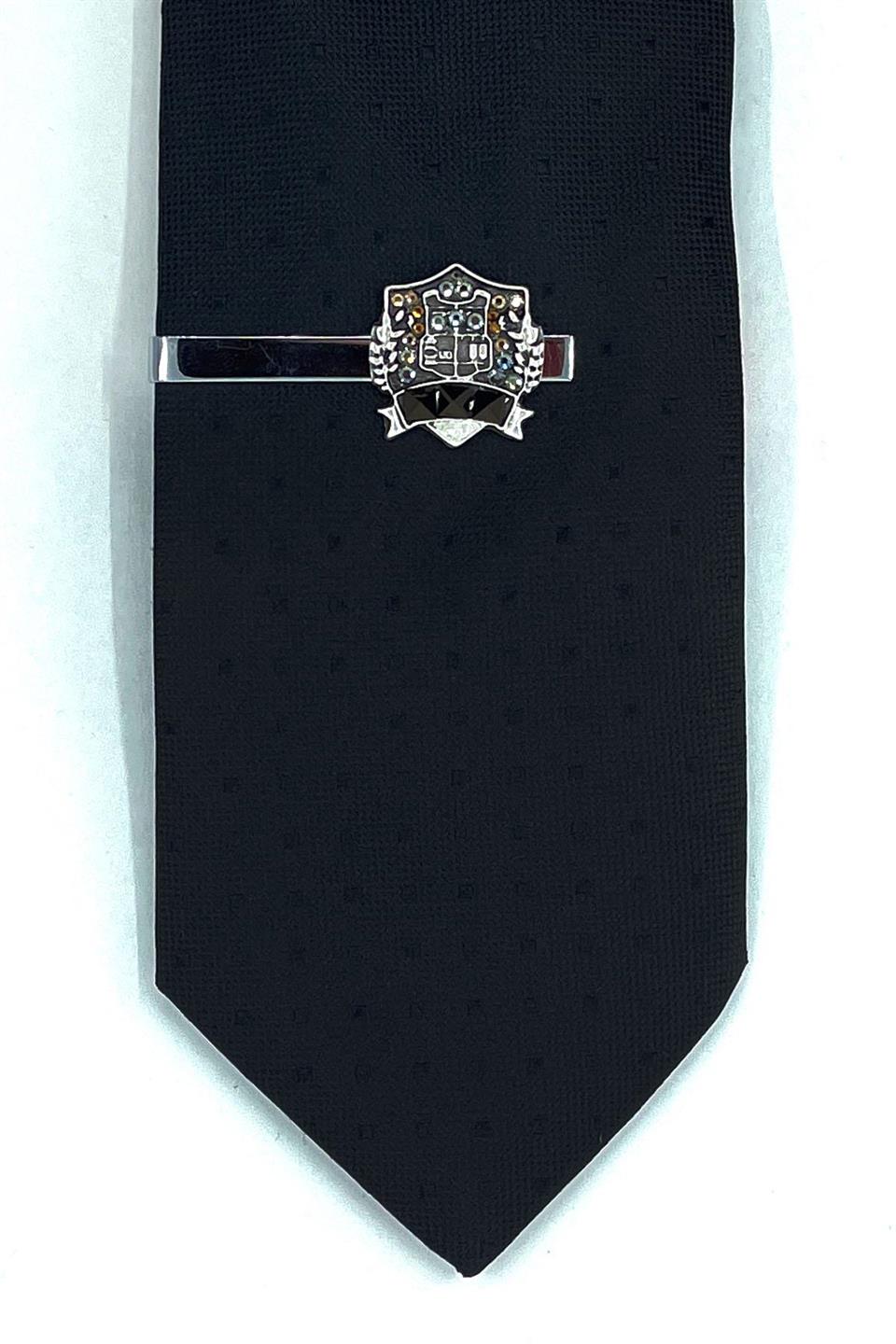 Taç Motif Gümüş Renk Kravat İğnesi KIY705