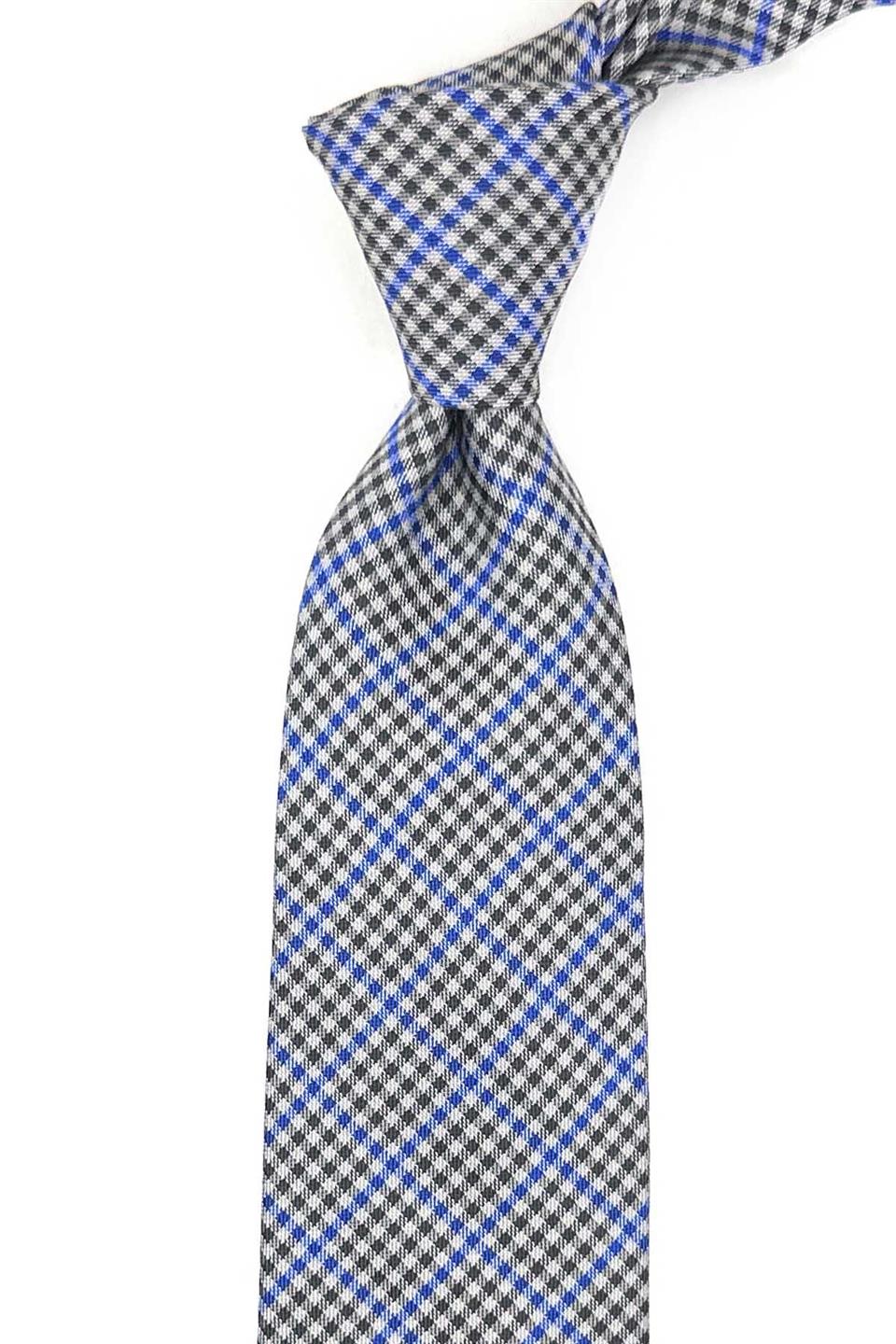 Tallano Style Gri İtalyan İpek Kravat İK2093