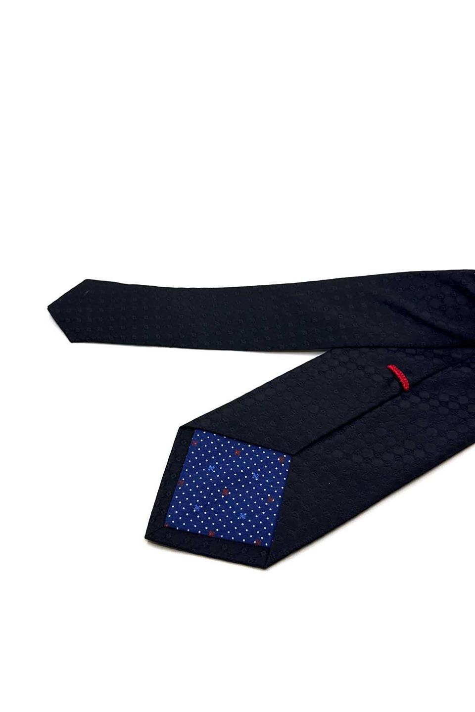 Tatone Style Siyah Nokta Desen İtalyan İpek Kravat İK1885