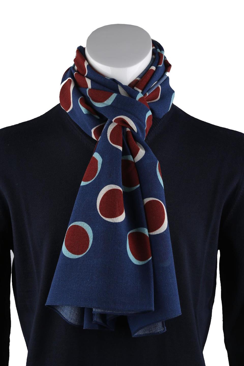 Tipton Style Mavi Wool Kaşkol K476