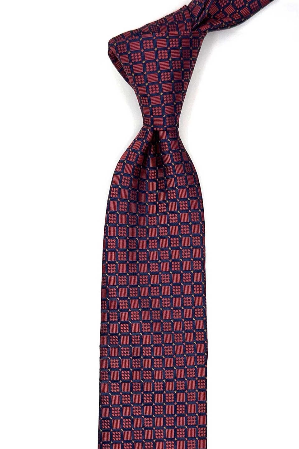 Turuncu Küçük Desen Slim Kravat SK8042