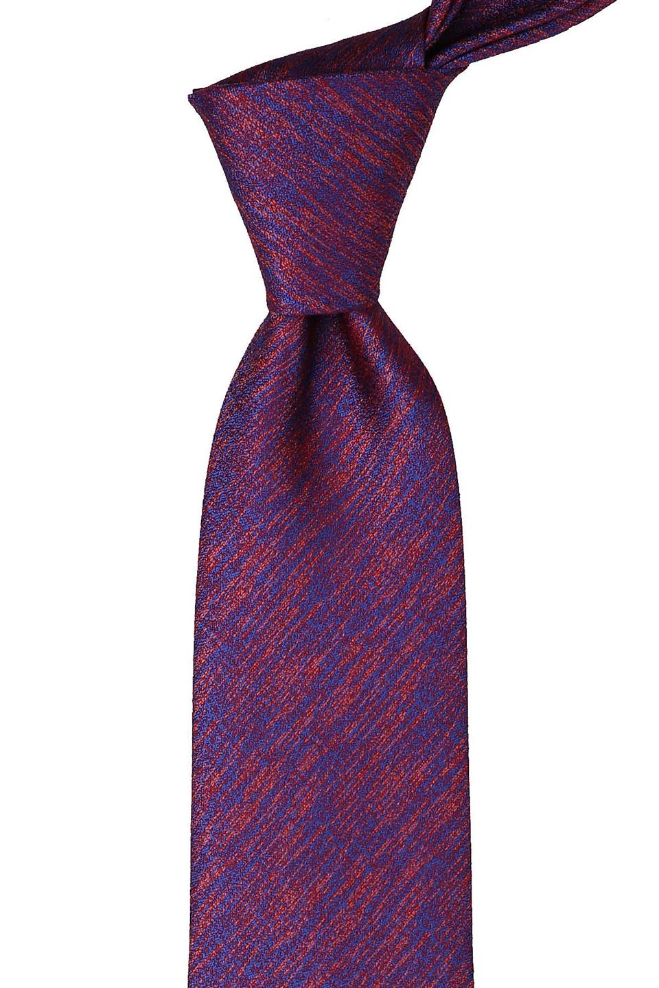 Turuncu - Mavi Kum Desen Mendilli Klasik Kravat KK9442