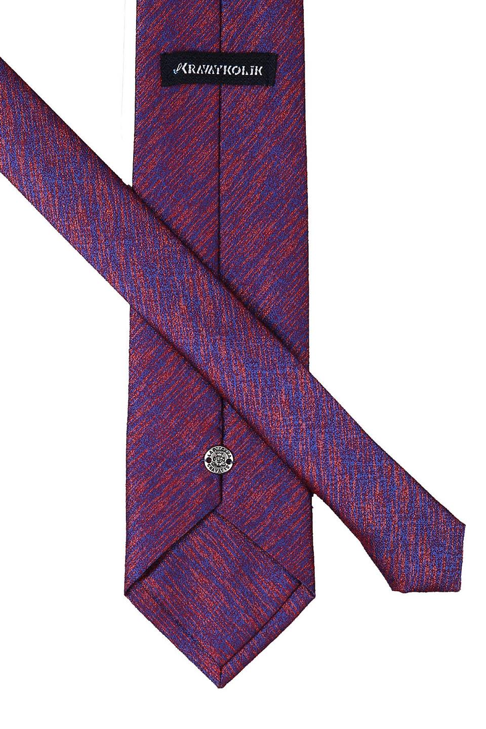 Turuncu - Mavi Kum Desen Mendilli Klasik Kravat KK9442