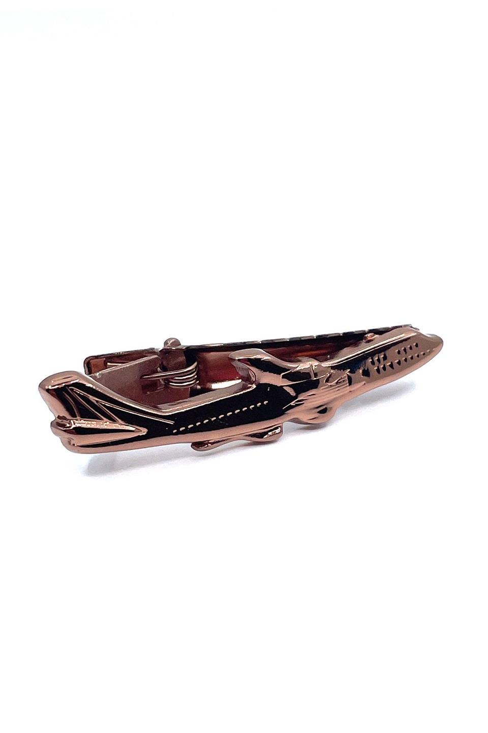 Uçak Motif Bronz Renk Kravat İğnesi KIY715