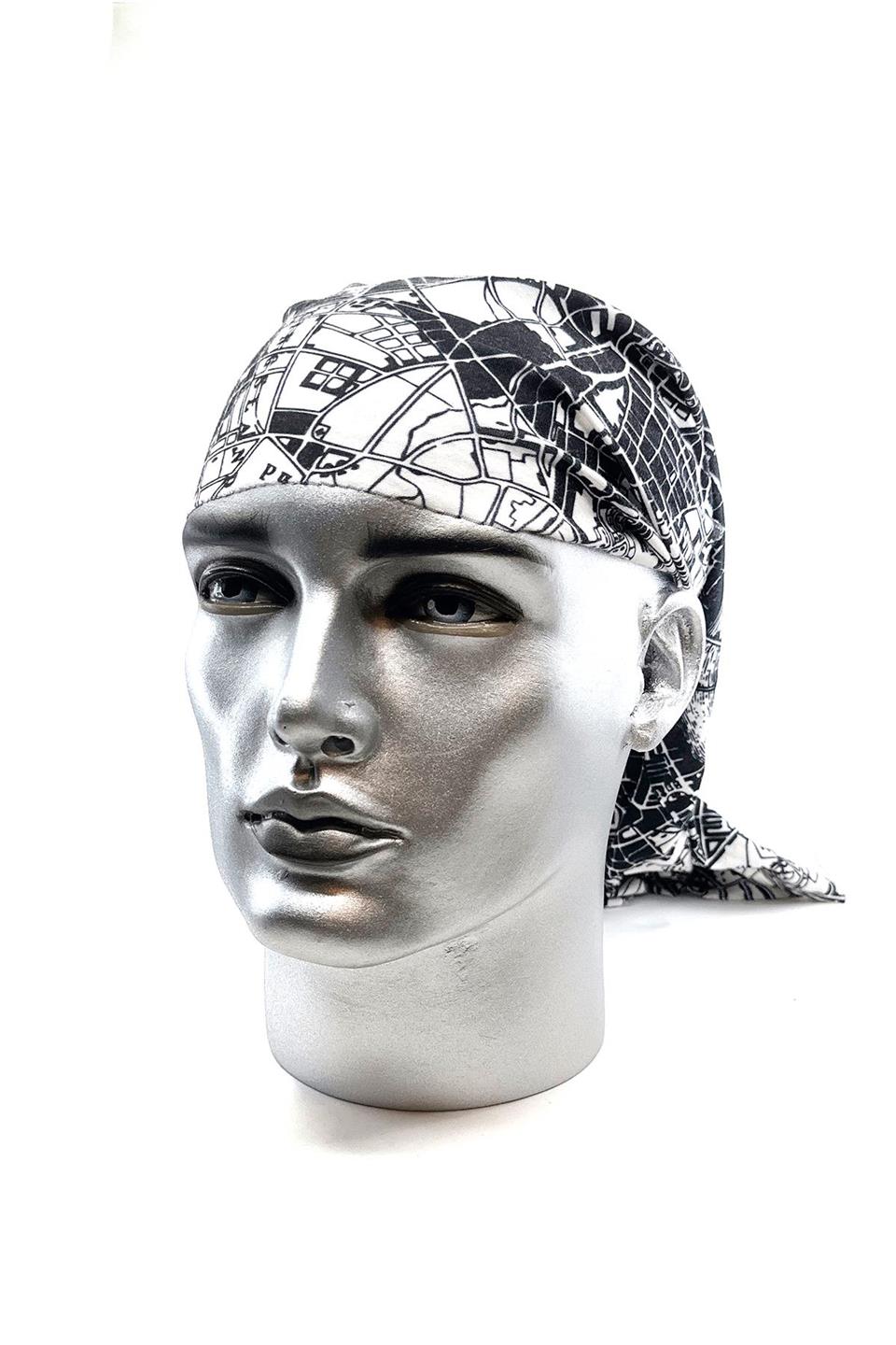 Urban Siyah - Beyaz Bandana BND93