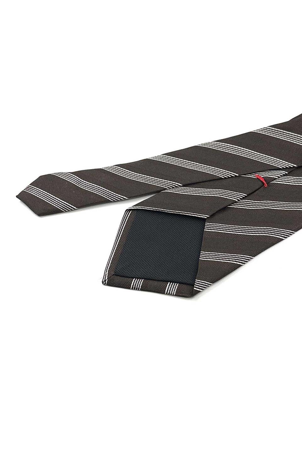 Vaccaggi Style Kahve İtalyan İpek Kravat İK2071