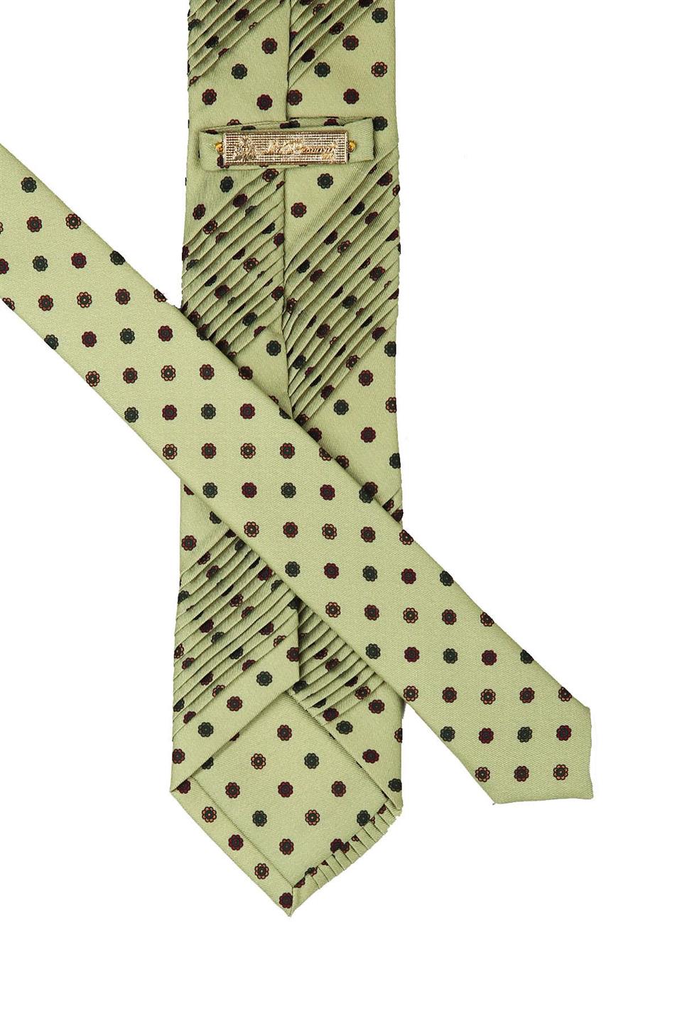 Valeures Style Yeşil Motif Desen İtalyan  Piliseli Kravat CRK30