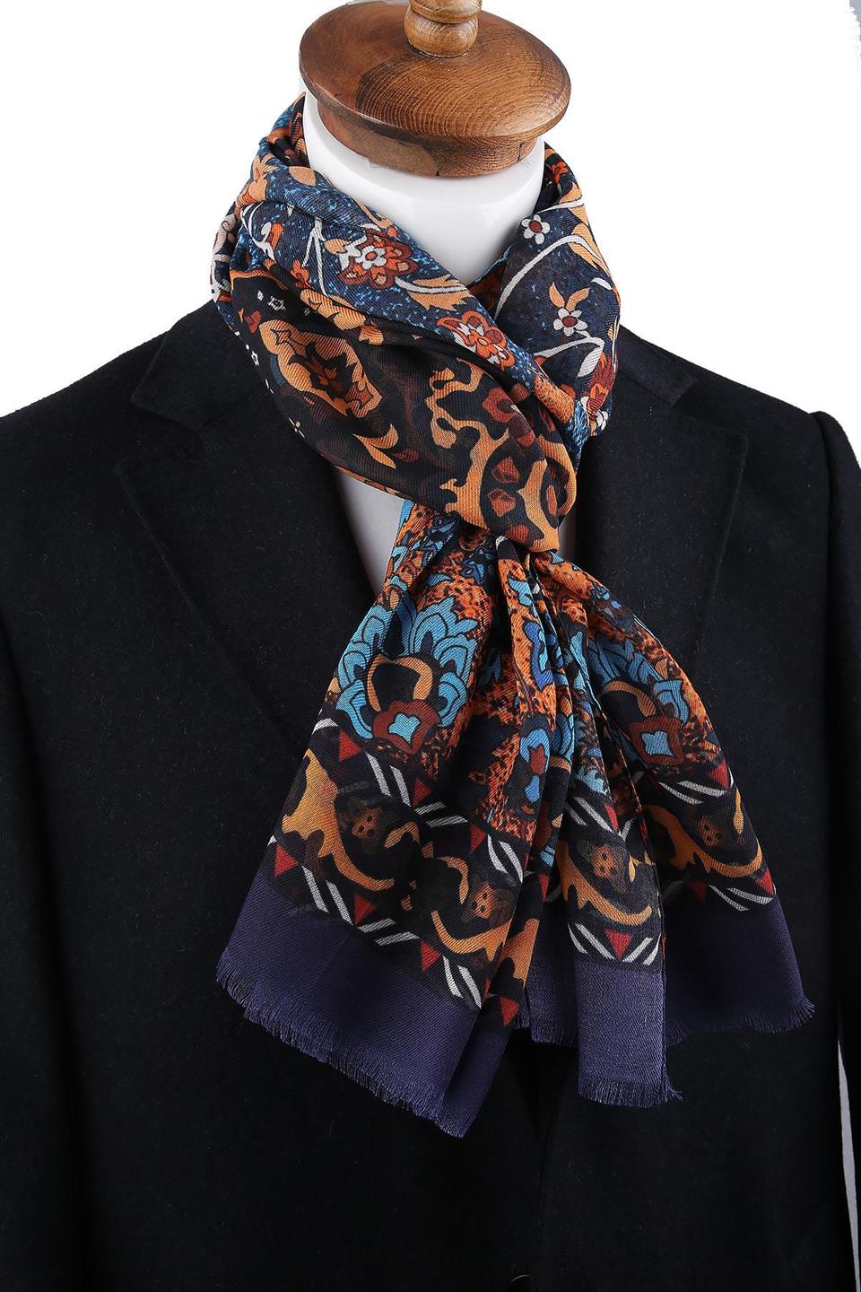 Vesey Style Lacivert İtalyan Modal Kaşkol MDL14
