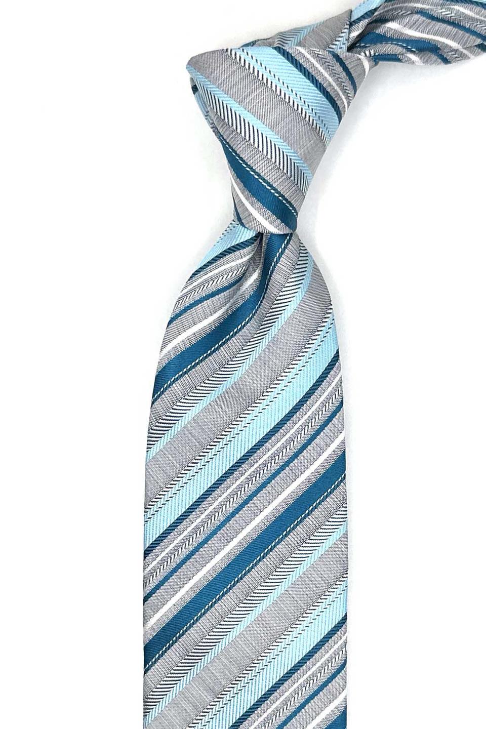Vinga Stye Gri İtalyan İpek Kravat İK2197
