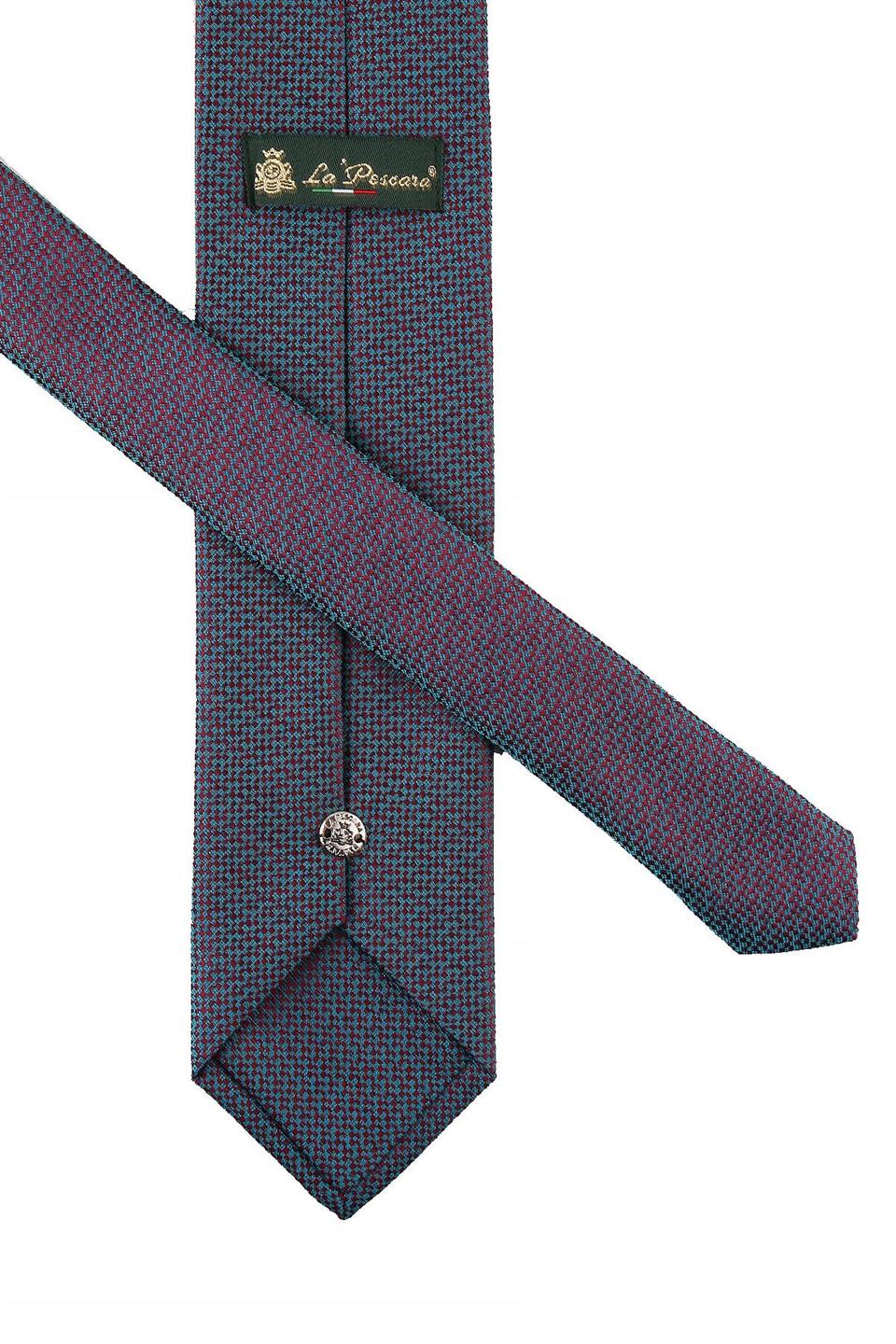 Yeşil - Bordo Nokta Desen Mendilli Klasik Kravat KK10726