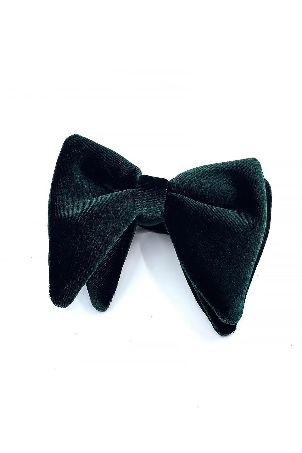 Yeşil Büyük Kadife Papyon P1695