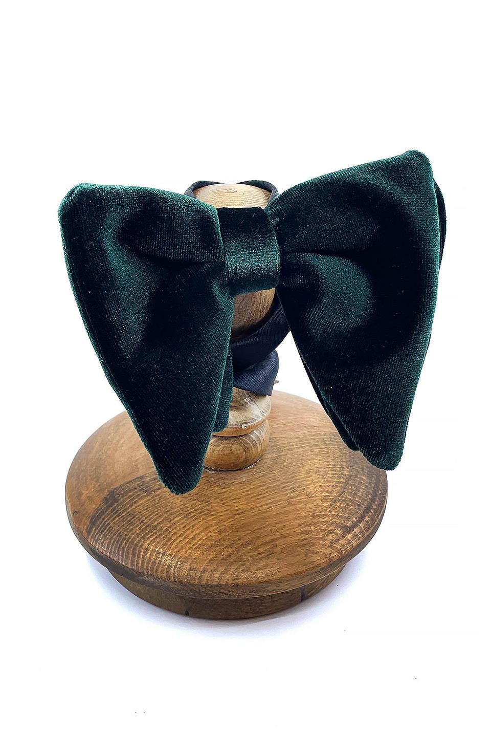 Yeşil Büyük Kadife Papyon P1695