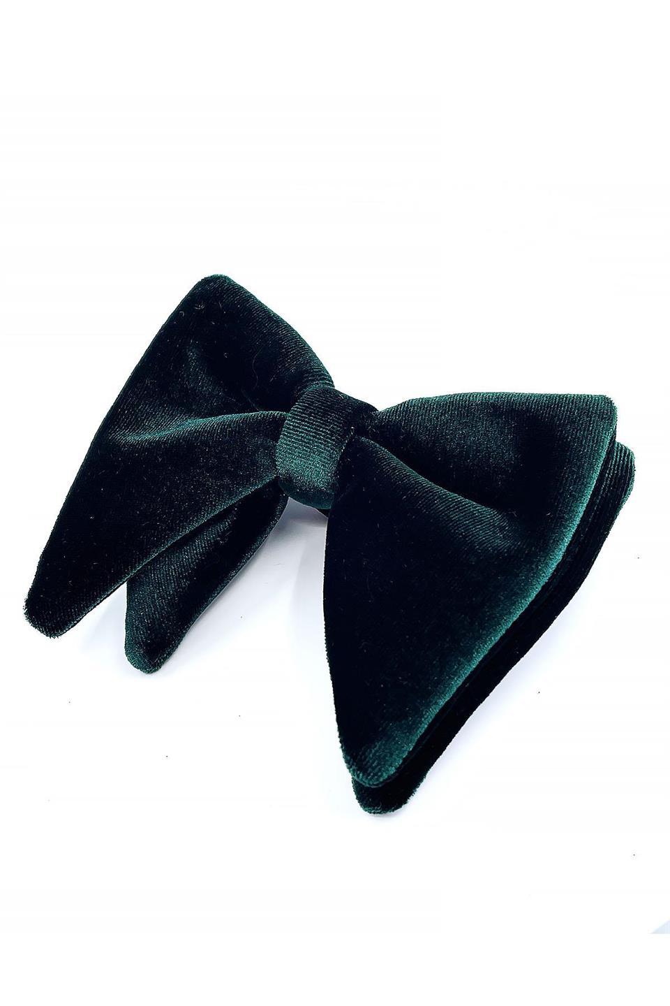 Yeşil Büyük Kadife Papyon P1695