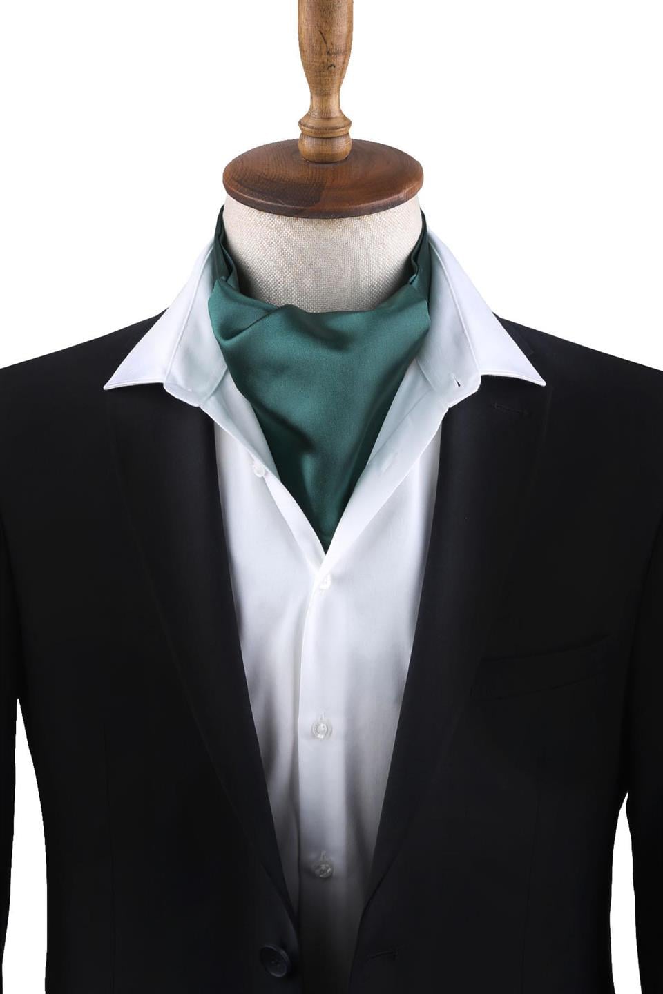 Yeşil Düz Ascot Fular K580