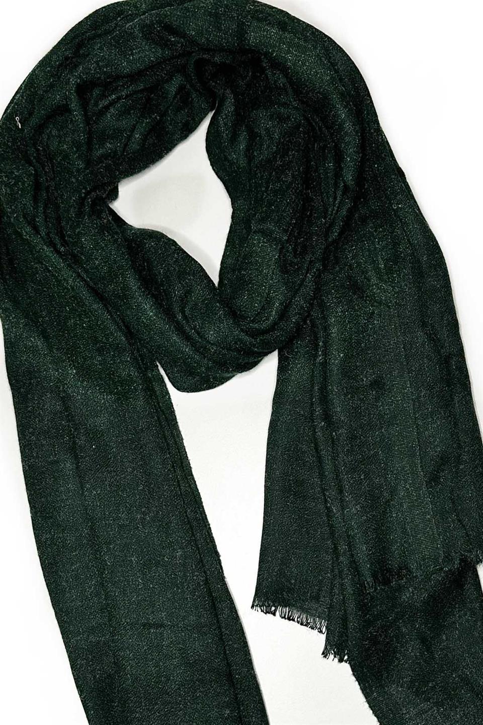 Yeşil Düz Unisex Şal Kaşkol K639