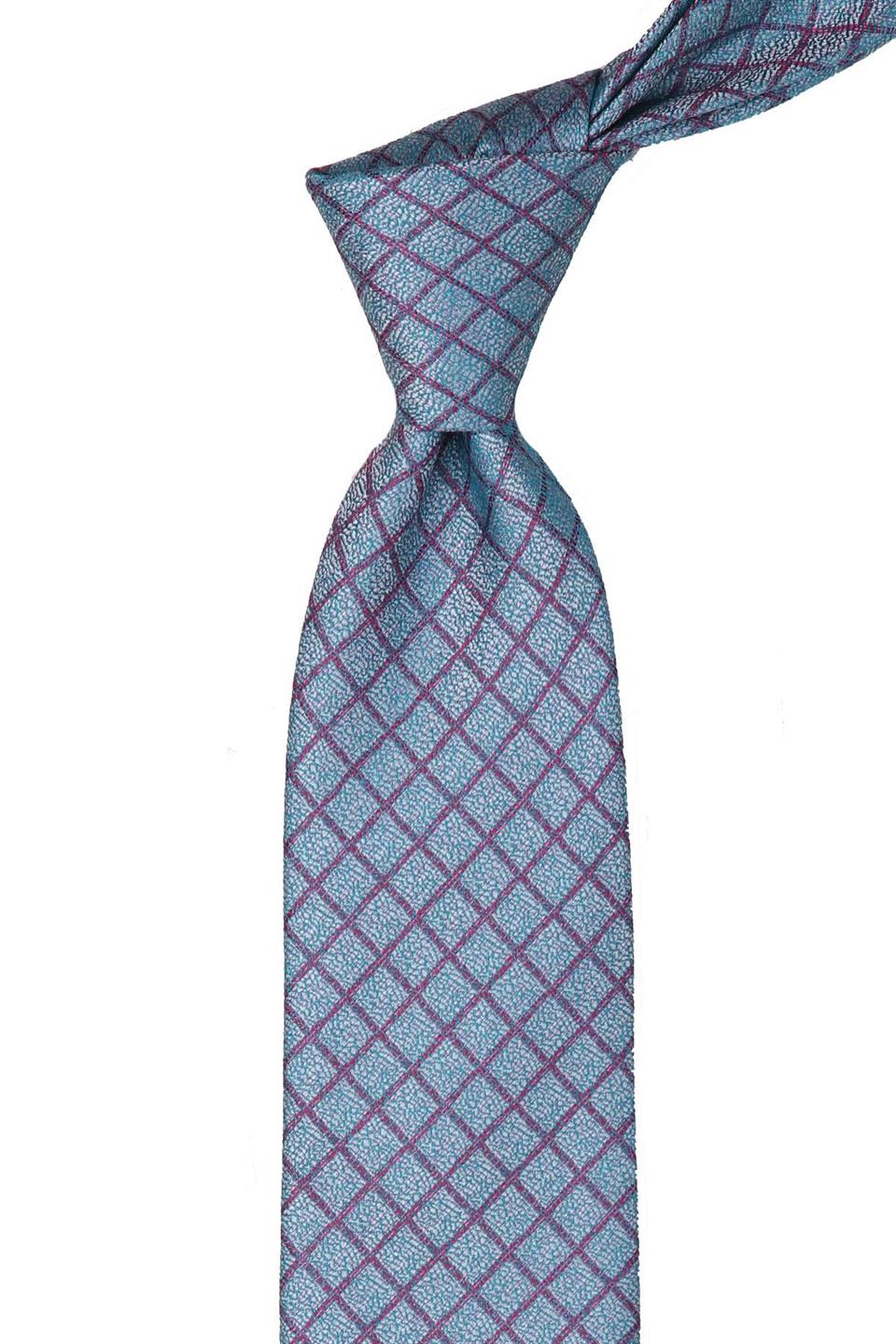 Yeşil Ekose Desen Mendilli Klasik Kravat KK10379