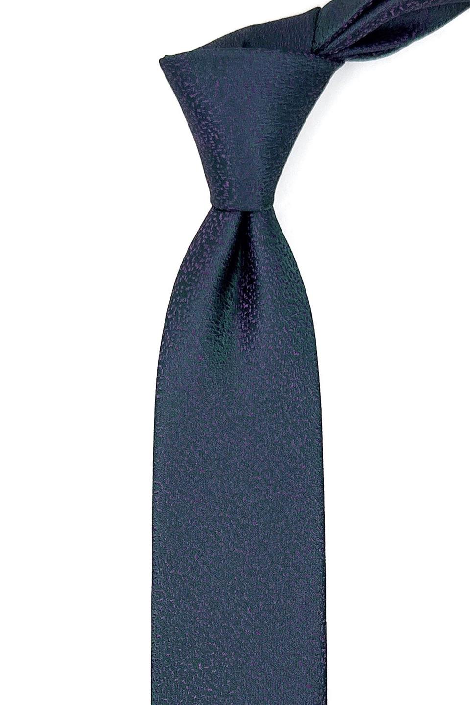 Yeşil Kendinden Desen Slim Kravat SK7693