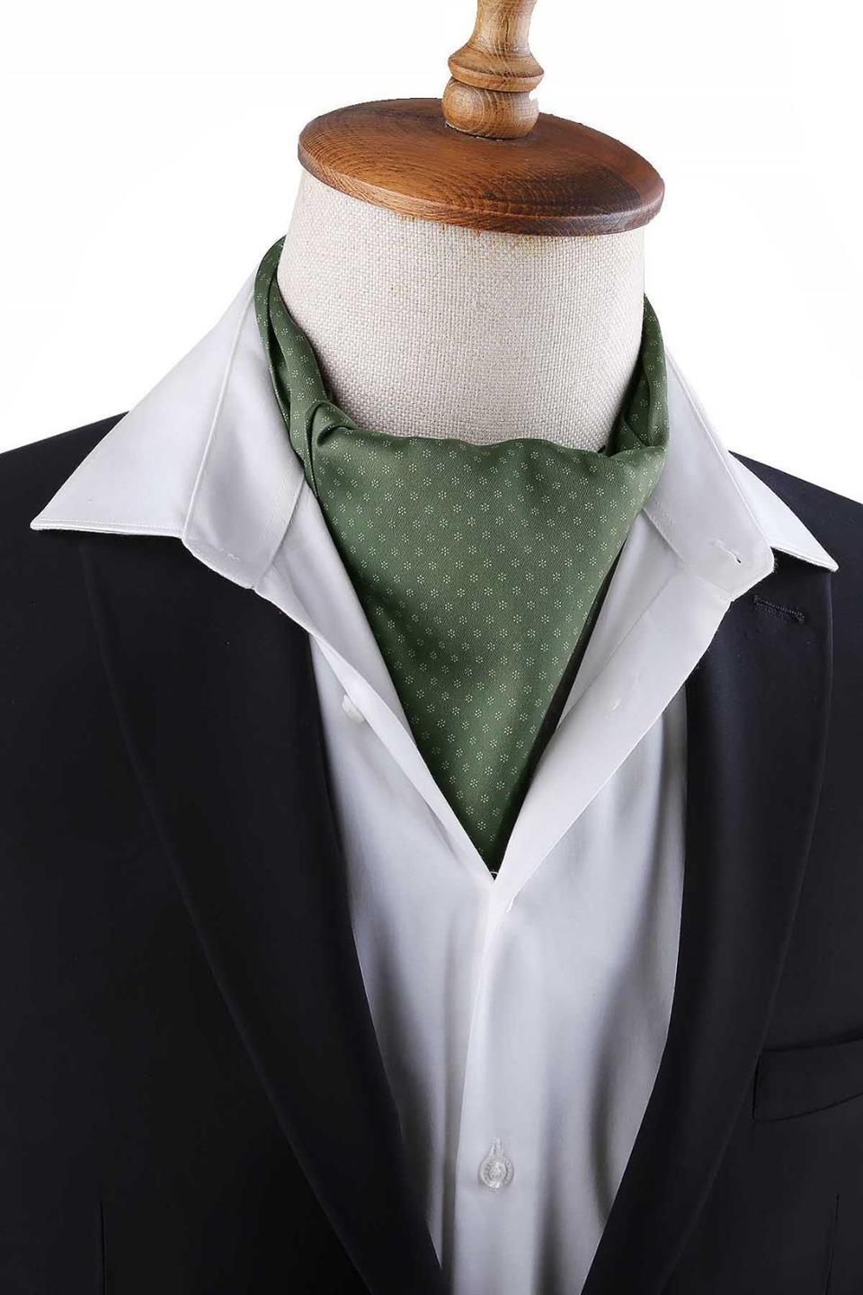 Yeşil Küçük Desen Erkek Fular K451