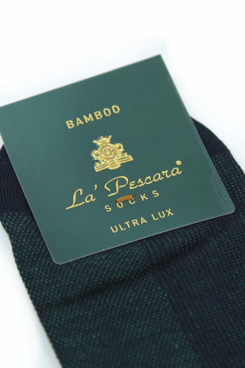 Yeşil - Lacivert Ultra 12li Lüks Bambu Yarım Erkek Çorap CRP397