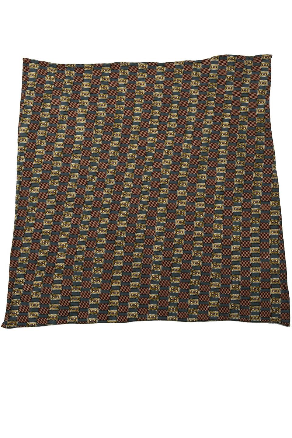 Yeşil Motif Baskılı İpek Mendil SPS362