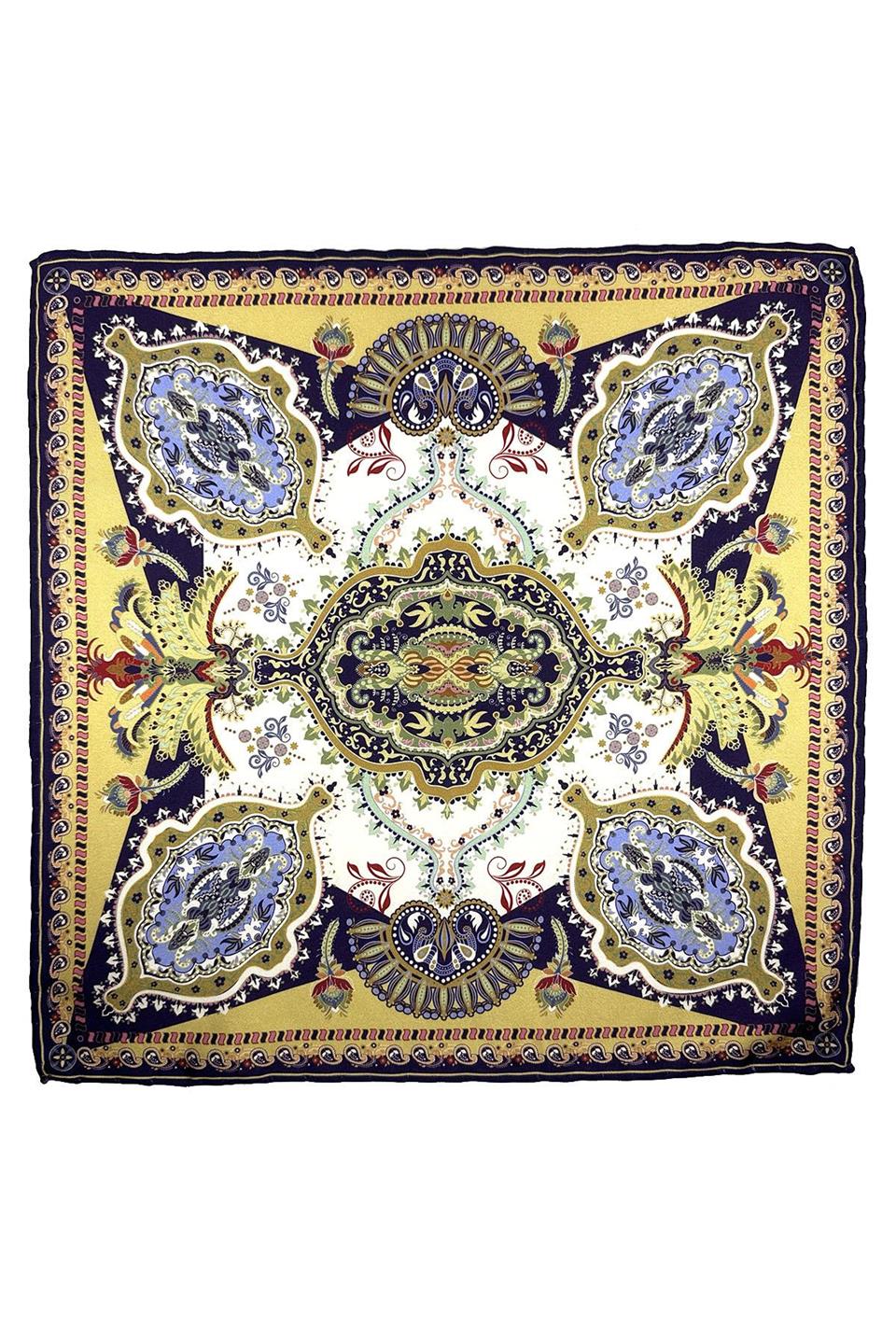 Yeşil Motif Desen Erkek Cep Mendili SPS623-103