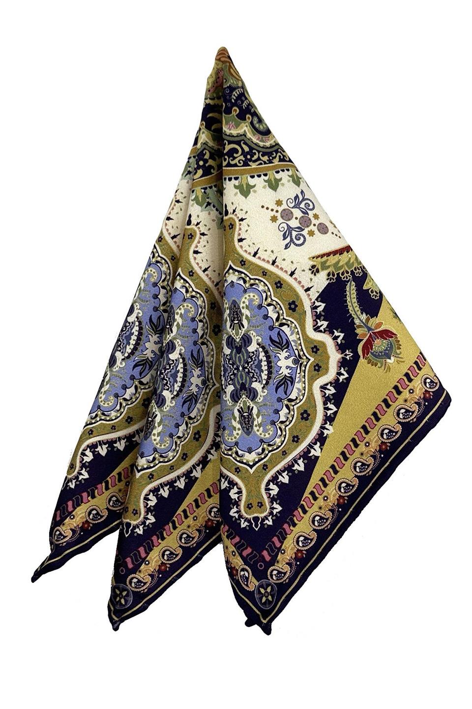 Yeşil Motif Desen Erkek Cep Mendili SPS623-103