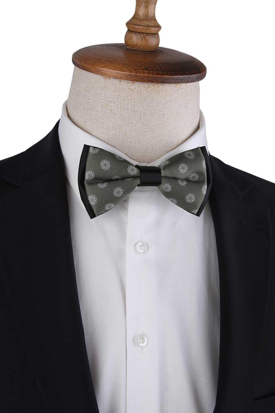 Yeşil Motif Desen Papyon P1968