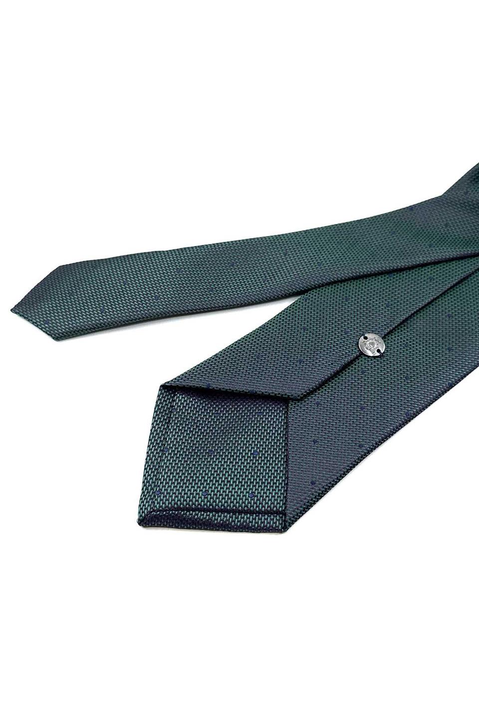 Yeşil Nokta Desen Mendilli Klasik Kravat KK12665