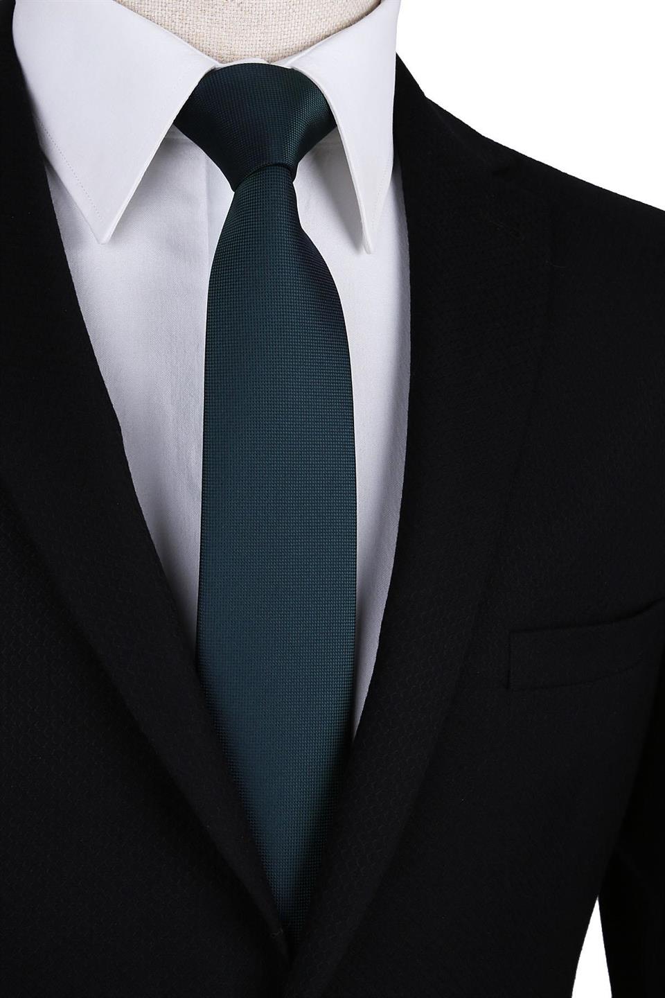 Yeşil Nokta Desen Slim Kravat SK7598