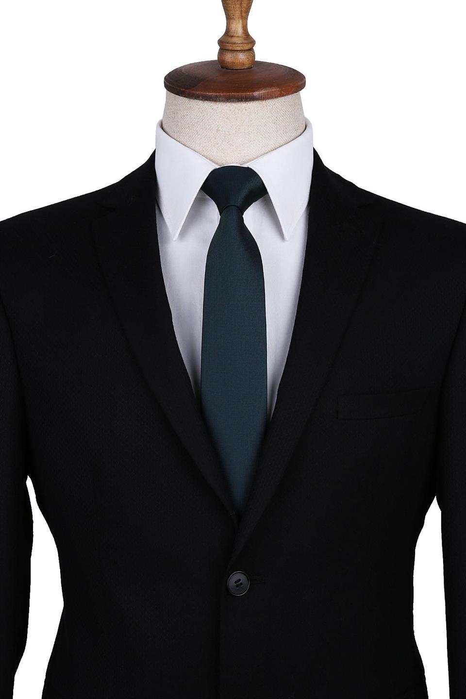 Yeşil Nokta Desen Slim Kravat SK7598