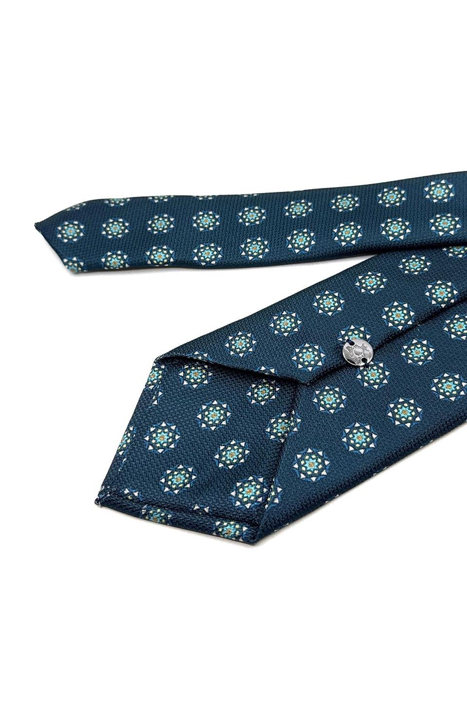 Yeşil Puantiye Desen Mendilli Klasik Kravat KK11795