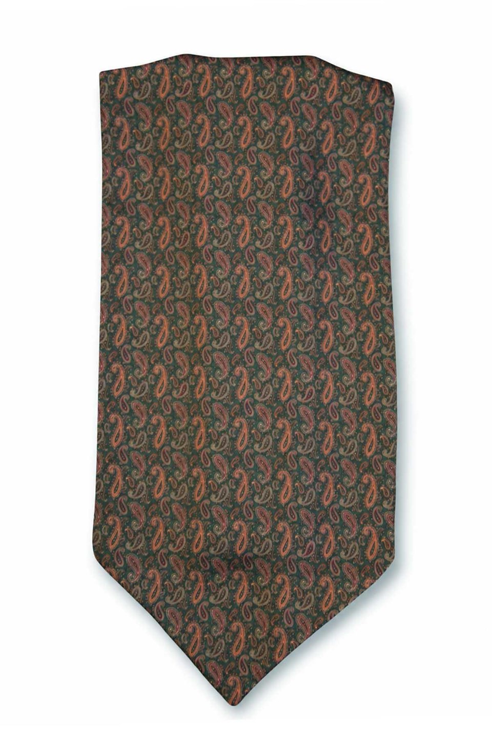 Yeşil Şal Desen Ascot Kravat K682