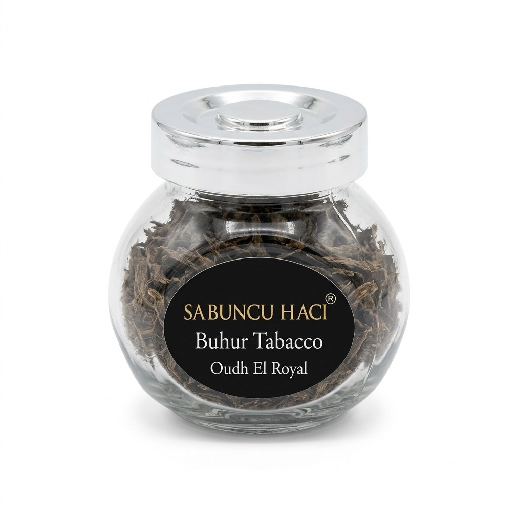 DOĞAL SABUNLARSabuncu Hacı Buhur Tabacco Oudh El Royal – Doğal Odunsu & Oryantal Ortam KokusuSabuncu Hacı Buhur Tabacco Oudh El Royal  