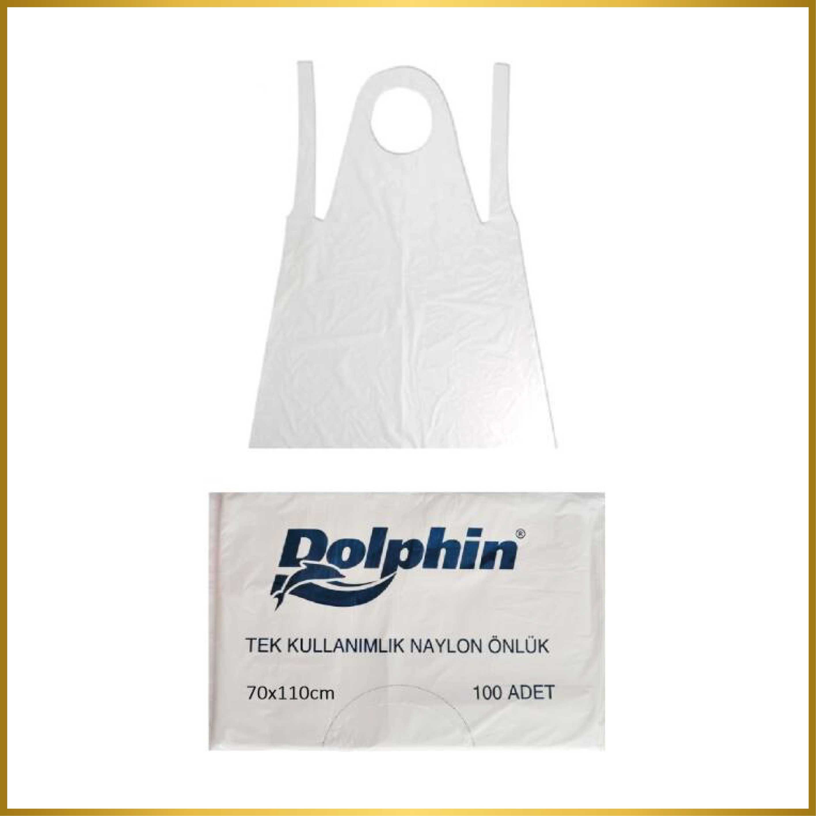 HACAMAT MALZEMELERİDolphin Naylon Önlük 100'lü | Şeffaf Tek Kullanımlık ÖnlükDolphin Naylon Önlük