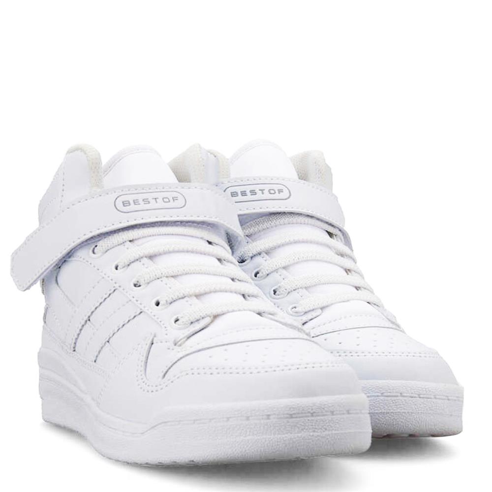 Bestof Jordan Uzun Bilekli Unisex Çocuk Spor Ayakkabı Beyaz 