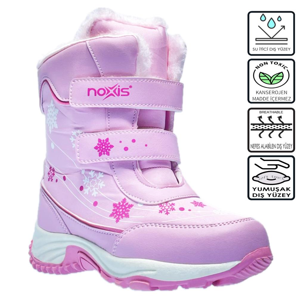 Kidx X Snow Termal Kız Çocuk Kürklü Bot Pembe