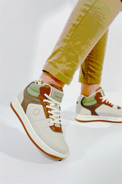 Kidx LMB2110 Bilekli Sneaker Genç Çocuk Spor Ayakkabı Kum