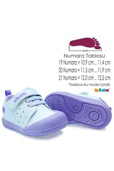 Vicco Oli Ortopedik Kaymaz Kız Bebek İlkadım Ayakkabı Lila