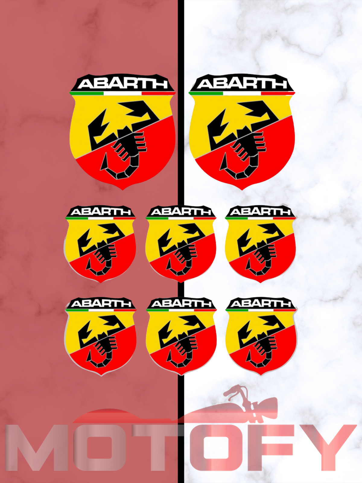 ABARTH LOGO A4 STİCKER - ETİKET