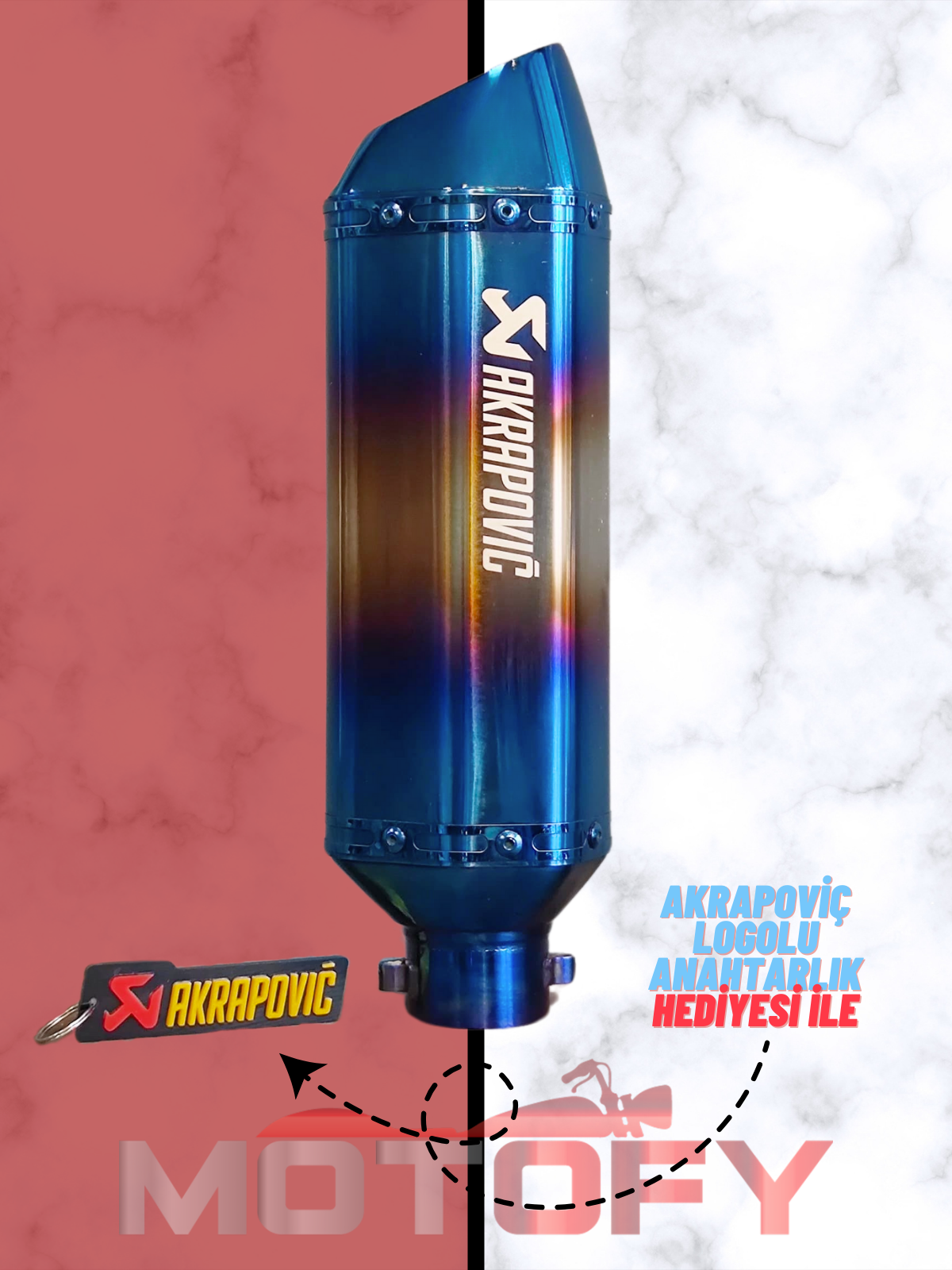 BUKELEMUN MODEL AKREP EGZOZ 51MM SUSTURUCULU  A KALİTE (36CM)