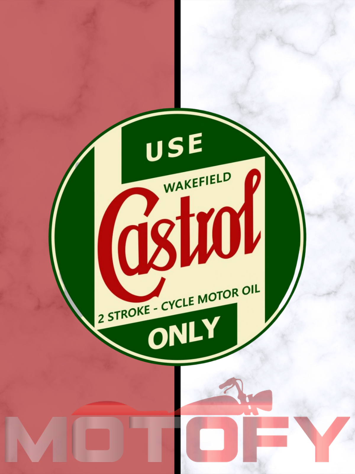 CASTROL YUVARLAK 2 STROKE LOGO ETİKET - STİCKER 7x7cm
