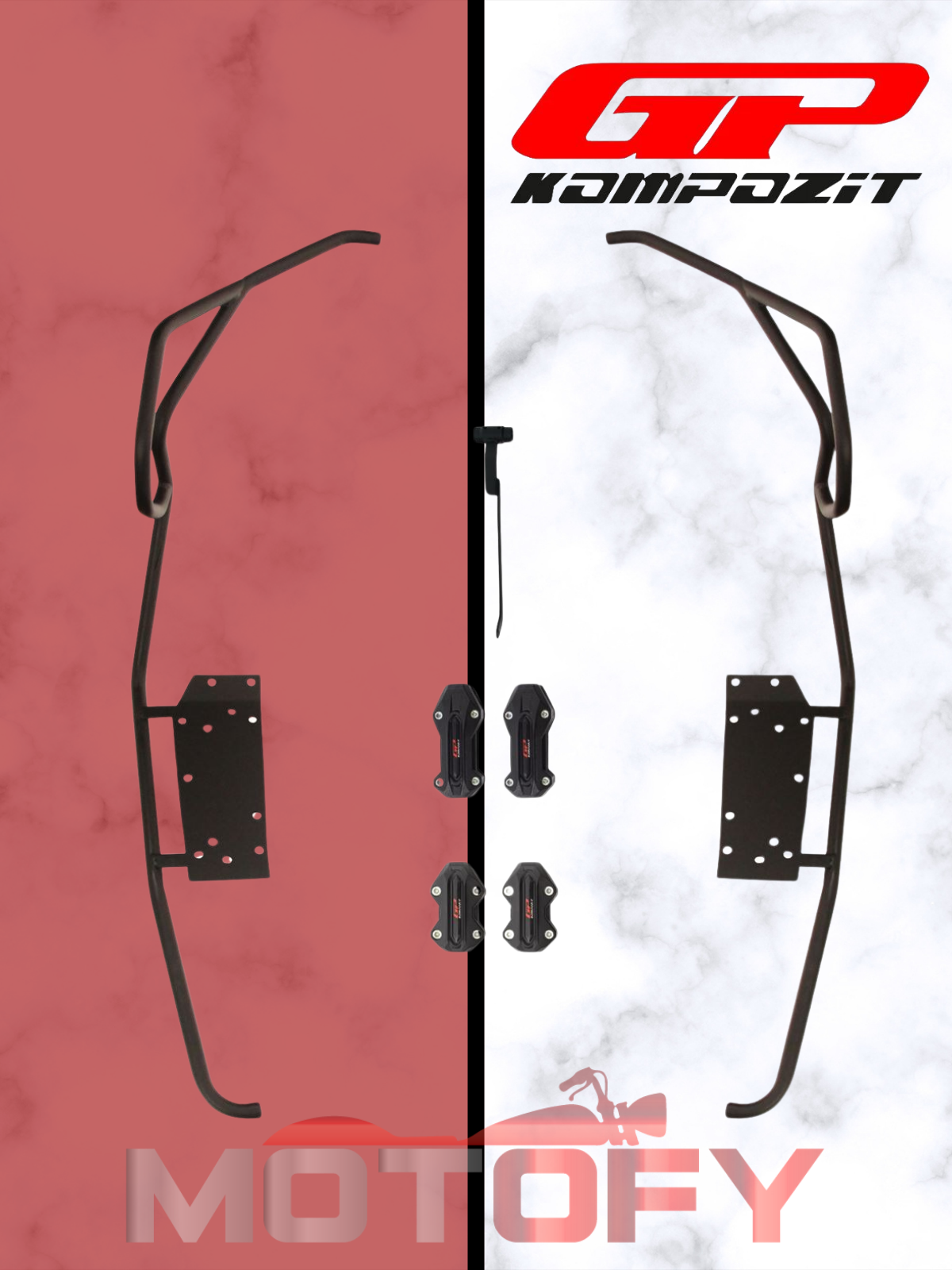 GP Kompozit Honda ADV 350 2023-2024 Uyumlu Motor Koruma Demiri Siyah