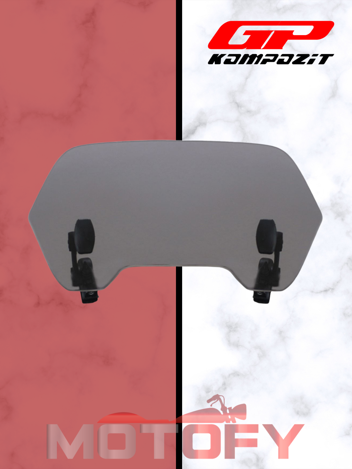 GP Kompozit Universal Çift Bağlantılı Asansörlü Deflektör Füme