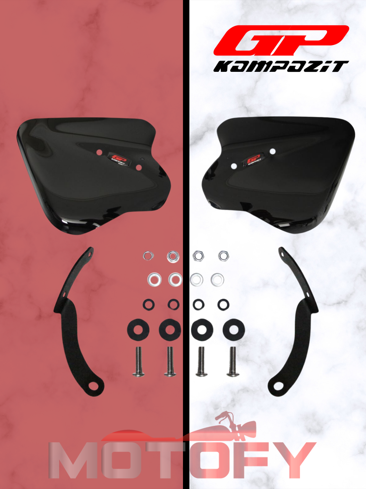 GP Kompozit Yamaha XMAX 250 2011-2022 Uyumlu Elcik Koruma Siyah
