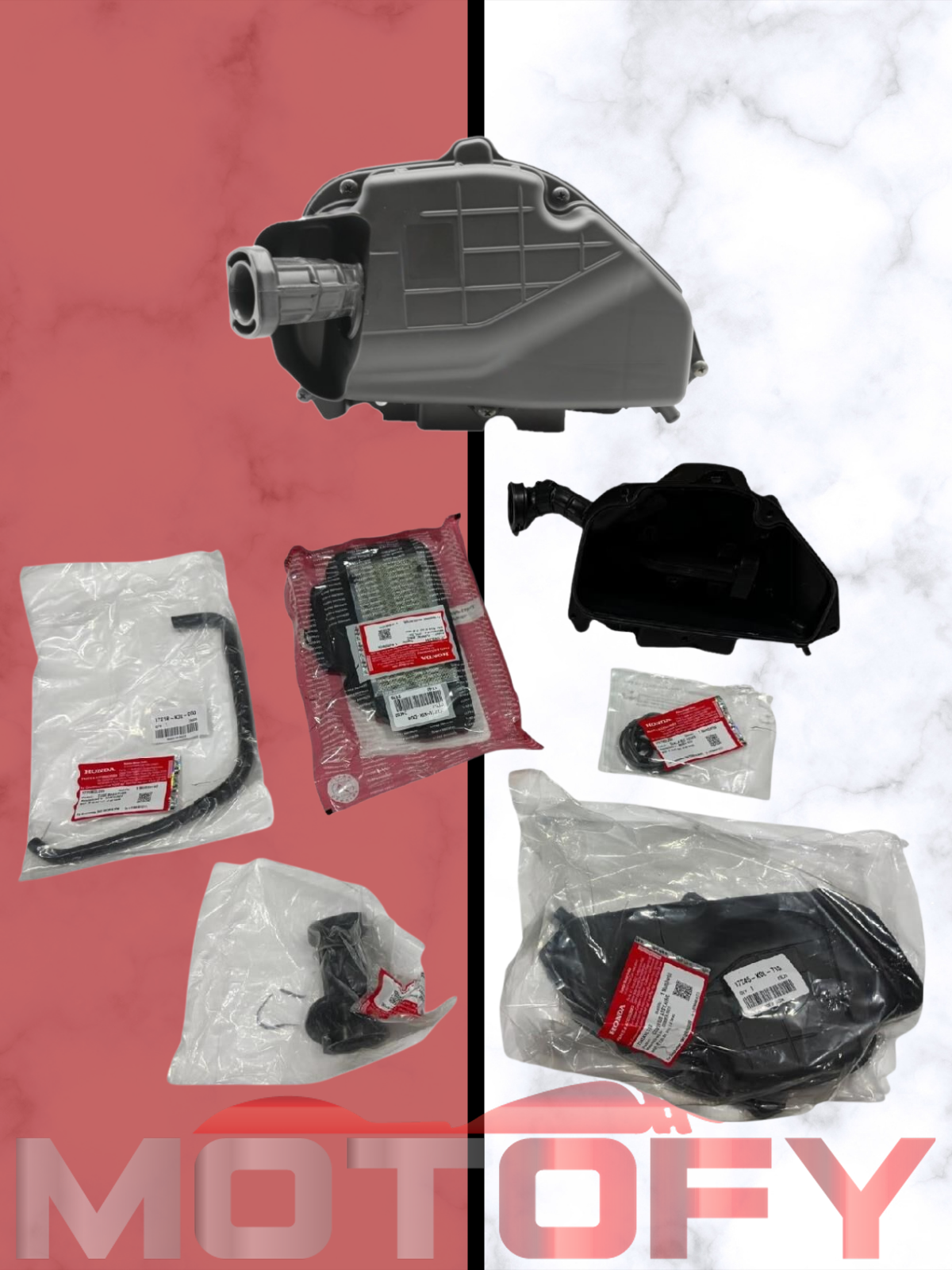 HONDA ACTİVA 125 2023 - 2024 HAVA FİLTRE KUTUSU KOMPLE İÇ FİLTRE VE BORULAR DAHİL ORİJİNAL