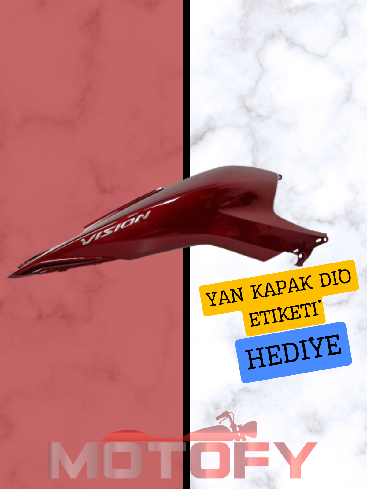 HONDA DİO 110 YAN KAPAK SAĞ BORDO ORİJİNAL - 83505-K2C-V00-ZF
