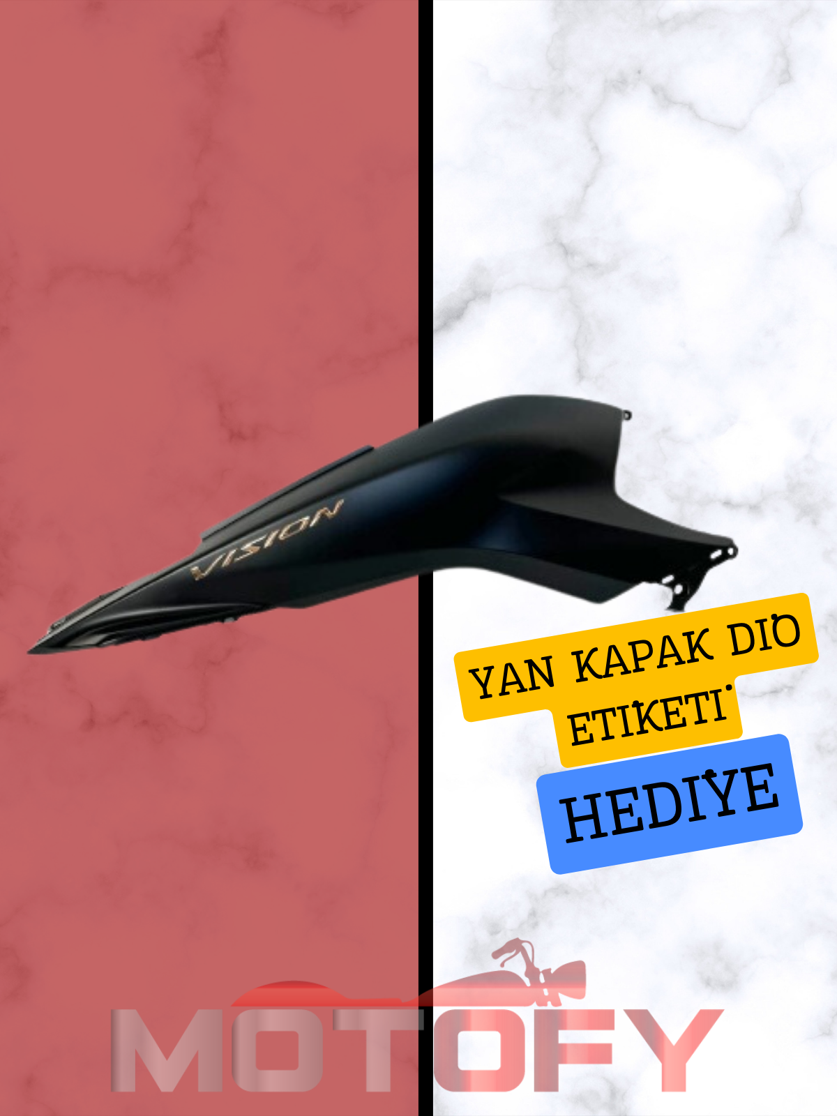 HONDA DİO 110 YAN KAPAK SAĞ MAT SİYAH ORİJİNAL - 83505-K2C-V00-ZE