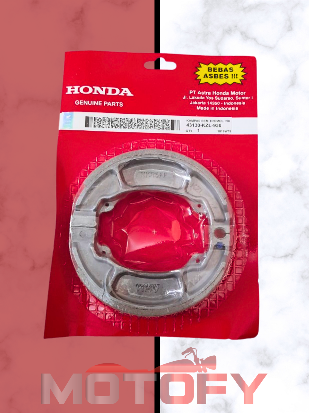 HONDA PCX 125 2018-2020 ARKA FREN BALATASI ORİJİNAL -43130-KZL-930-